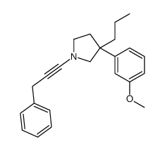 3-(m-Methoxyphenyl)-1-(3-phenyl-1-propynyl)-3-propylpyrrolidine结构式