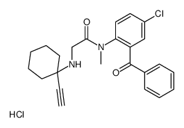 N-(2-benzoyl-4-chlorophenyl)-2-[(1-ethynylcyclohexyl)amino]-N-methylacetamide,hydrochloride Structure