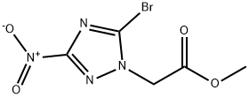 methyl 2-(5-bromo-3-nitro-1H-1,2,4-triazol-1-yl)acetate structure