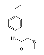 Acetamide, N-(4-ethylphenyl)-2-(methylthio)- (9CI) structure