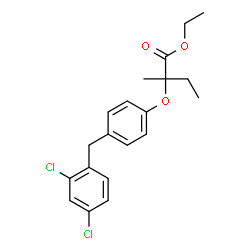 ethyl 2-[4-[(2,4-dichlorophenyl)methyl]phenoxy]-2-methyl-butanoate结构式