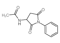 N-(2,5-dioxo-1-phenyl-pyrrolidin-3-yl)acetamide结构式