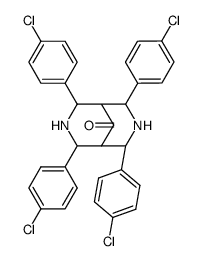 2,4,6,8-tetrakis(4-chlorophenyl)-3,7-diazabicyclo[3.3.1]nonan-9-one Structure