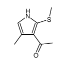 Ethanone, 1-[4-methyl-2-(methylthio)-1H-pyrrol-3-yl]- (9CI) Structure