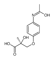 (2S)-3-(4-acetamidophenoxy)-2-hydroxy-2-methylpropanoic acid Structure