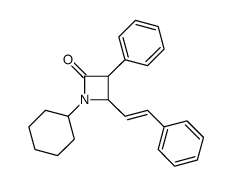 1-cyclohexyl-3-phenyl-4-(2-phenylethenyl)azetidin-2-one Structure