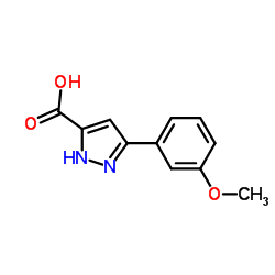 3-(2-甲氧基苯)-1H-吡唑-5-羧酸结构式