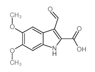 3-Formyl-5,6-dimethoxy-1H-indole-2-carboxylic acid structure