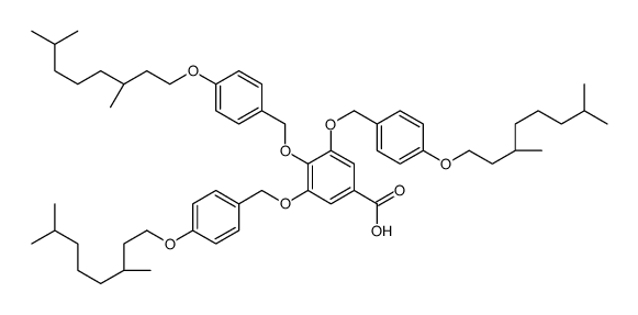 3,4,5-tris[[4-[(3S)-3,7-dimethyloctoxy]phenyl]methoxy]benzoic acid结构式