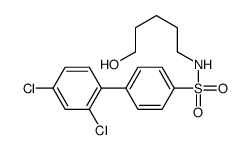 4-(2,4-dichlorophenyl)-N-(5-hydroxypentyl)benzenesulfonamide结构式