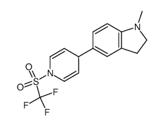 1-methyl-5-(1-trifluoromethanesulfonyl-1,4-dihydro-pyridin-4-yl)-2,3-dihydro-1H-indole Structure