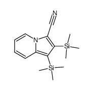 1,2-di(trimethylsilyl)-3-cyanoindolizine结构式