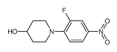 1-(2-fluoro-4-nitrophenyl)piperidin-4-o structure