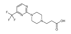 1-Piperazinepropanoic acid, 4-[4-(trifluoromethyl)-2-pyrimidinyl] Structure