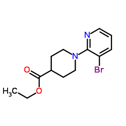 Ethyl 1-(3-bromo-2-pyridinyl)-4-piperidinecarboxylate Structure