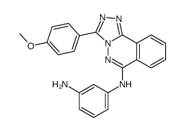 N-[3-(4-methoxyphenyl)-[1,2,4]triazolo[3,4-a]phthalazin-6-yl]-benzene-1,3-diamine结构式