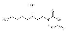 N-<2-(1-uracilyl)ethyl>tetramethylenediamine dihydrobromide Structure