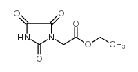 ETHYL 2,4,5-TRIOXOIMIDAZOLIDINE-1-ACETATE结构式