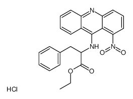 2-(1-Nitro-acridin-9-ylamino)-3-phenyl-propionic acid ethyl ester; hydrochloride Structure