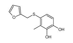 4-(furan-2-ylmethylsulfanyl)-3-methylbenzene-1,2-diol结构式