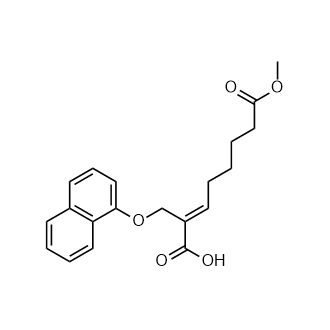 (E)-8-Methoxy-2-((naphthalen-1-yloxy)methyl)-8-oxooct-2-enoic acid Structure