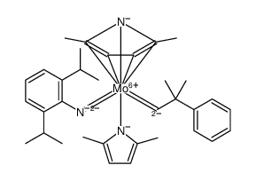 Molybdenum, [2,6-bis(1-methylethyl)benzenaminato(2-)][(2,3,4,5-η)-2,5-dimethyl-1H-pyrrol-1-yl-κN](2,5-dimethyl-1H-pyrrol-1-yl)(2-methyl-2-phenylpropylidene)-, stereoisomer结构式