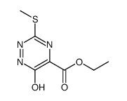 ETHYL 6-HYDROXY-3-(METHYLTHIO)-1,2,4-TRIAZINE-5-CARBOXYLATE Structure