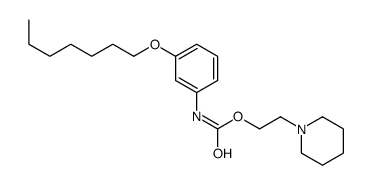 2-piperidin-1-ylethyl N-(3-heptoxyphenyl)carbamate Structure