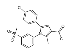 5-(4-chloro-phenyl)-1-(3-methanesulfonyl-phenyl)-2-methyl-1H-pyrrole-3-carbonyl chloride Structure