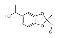 2-Methyl-2-chlormethyl-5-<1-hydroxy-aethyl>-1,3-benzdioxin Structure