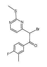 2-bromo-1-(4-fluoro-3-methylphenyl)-2-(2-methylsulfanylpyrimidin-4-yl)ethanone Structure