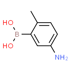 (5-氨基-2-甲基苯基)硼酸结构式