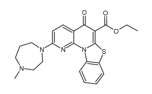 ethyl 2-(4-methyl-1,4-diazepan-1-yl)-5-oxo-5H-benzo[4,5]thiazolo[3,2-a][1,8]naphthyridine-6-carboxylate结构式