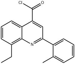 8-ethyl-2-(2-methylphenyl)quinoline-4-carbonyl chloride Structure