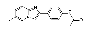 N-(4-(6-methylimidazo[1,2-a]pyridin-2-yl)phenyl)acetamide结构式