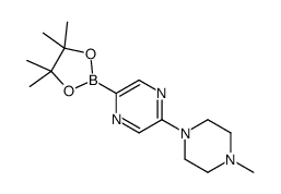 2-(4-methylpiperazin-1-yl)-5-(4,4,5,5-tetramethyl-1,3,2-dioxaborolan-2-yl)pyrazine Structure