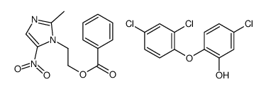 5-chloro-2-(2,4-dichlorophenoxy)phenol,2-(2-methyl-5-nitroimidazol-1-yl)ethyl benzoate结构式