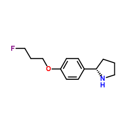 (2S)-2-[4-(3-Fluoropropoxy)phenyl]pyrrolidine结构式