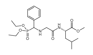 methyl N-[(diethoxyphosphoryl)(phenyl)methyl]glycyl-L-leucinate结构式