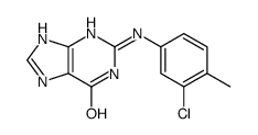 2-(3-chloro-4-methylanilino)-3,7-dihydropurin-6-one Structure