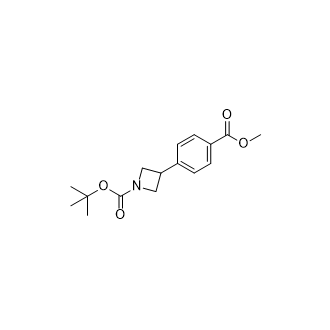 tert-Butyl 3-(4-(methoxycarbonyl)phenyl)azetidine-1-carboxylate Structure