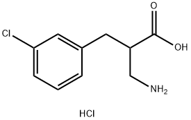 3-氨基-2-[(3-氯苯基)甲基]丙酸盐酸盐结构式