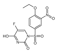 1-(4-ethoxy-3-nitrophenyl)sulfonyl-5-fluoropyrimidine-2,4-dione Structure