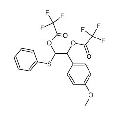 2-(4-methoxyphenyl)-1-(phenylsulfenyl)-1,2-bis(trifluoroacetoxy)ethane结构式