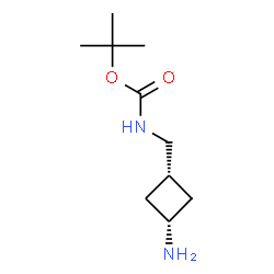 cis-3-(boc-aminomethyl)cyclobutylamine结构式