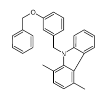 1,4-dimethyl-9-[(3-phenylmethoxyphenyl)methyl]carbazole结构式