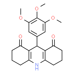 9-(3,4,5-Trimethoxyphenyl)-3,4,6,7,9,10-hexahydro-1,8(2H,5H)-acridinedione structure