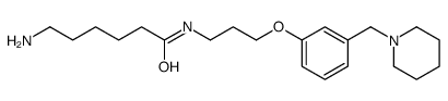 6-amino-N-[3-[3-(piperidin-1-ylmethyl)phenoxy]propyl]hexanamide Structure