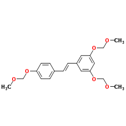 1,3-Bis(methoxymethoxy)-5-{(E)-2-[4-(methoxymethoxy)phenyl]vinyl}benzene结构式