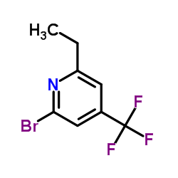 2-Bromo-6-ethyl-4-(trifluoromethyl)pyridine结构式